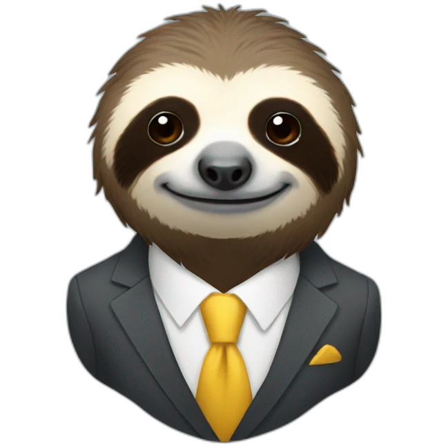 sloth in a suit emoji