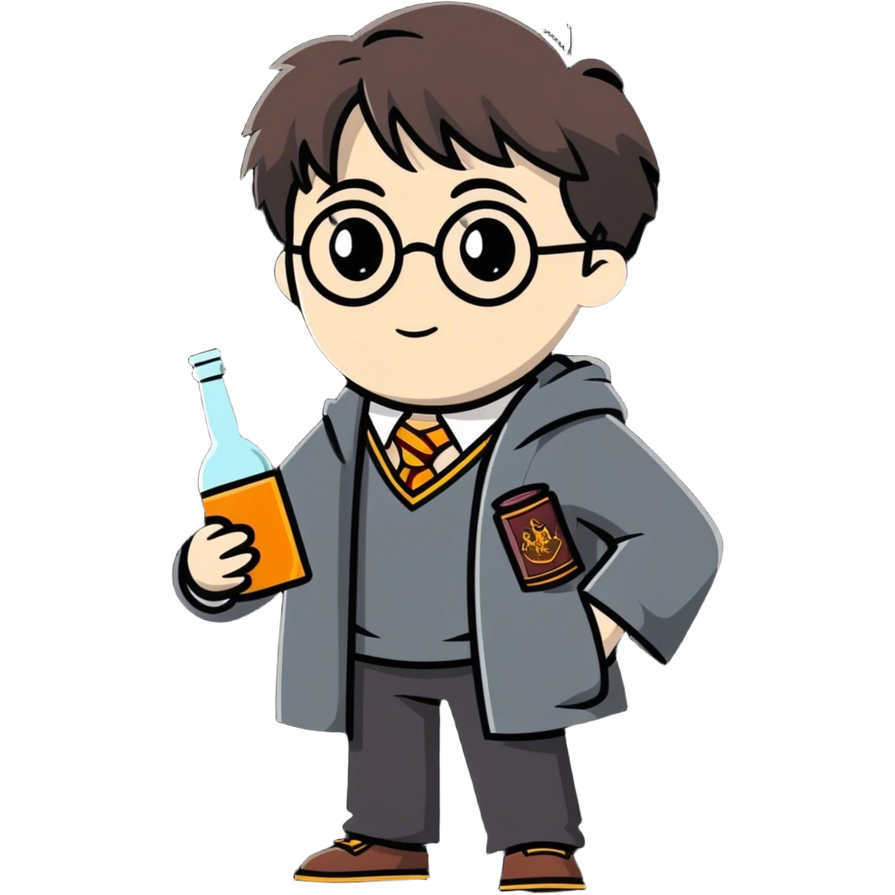 Harry Potter with alcohol  emoji