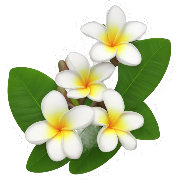 frangipani white without a leaf emoji
