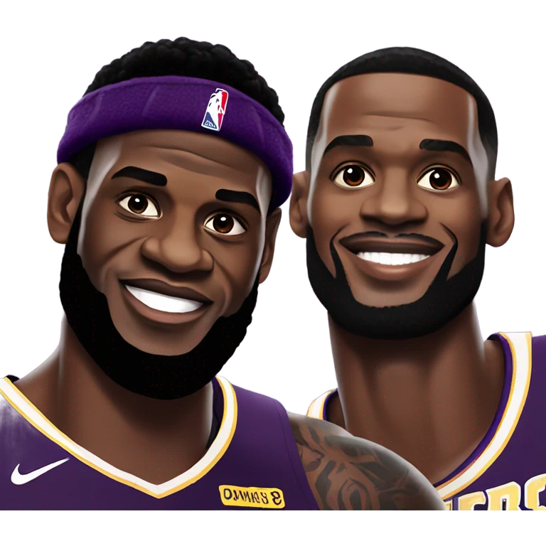 LeBron James with Lamar Jackson  emoji