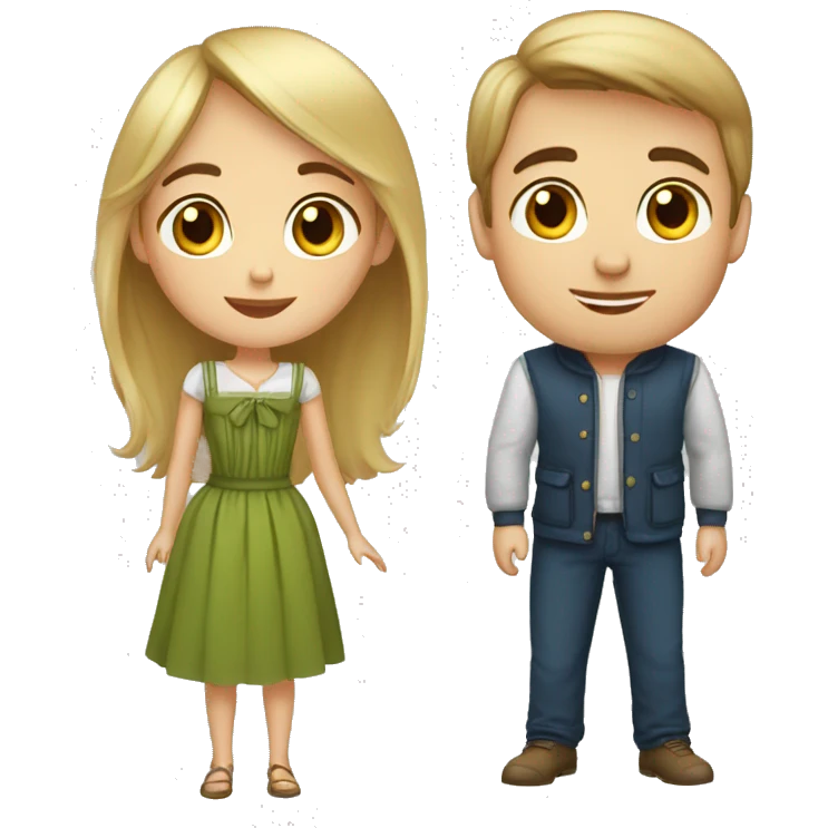 Couple russe fille français garcon emoji