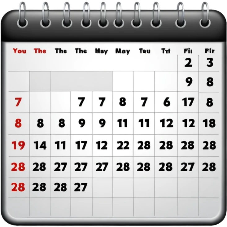 MONTHLY CALENDAR emoji