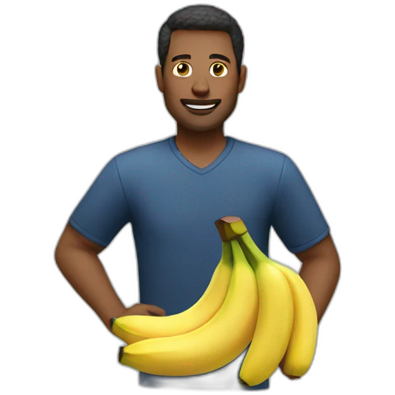 man holding a banana emoji
