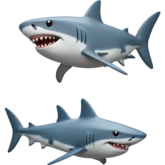 Shark with hat emoji