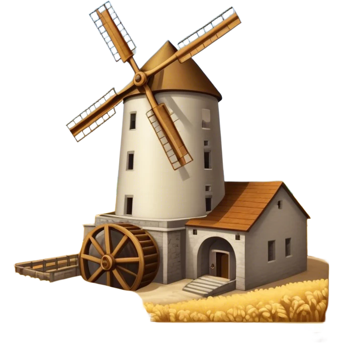 Old classic flour mill emoji