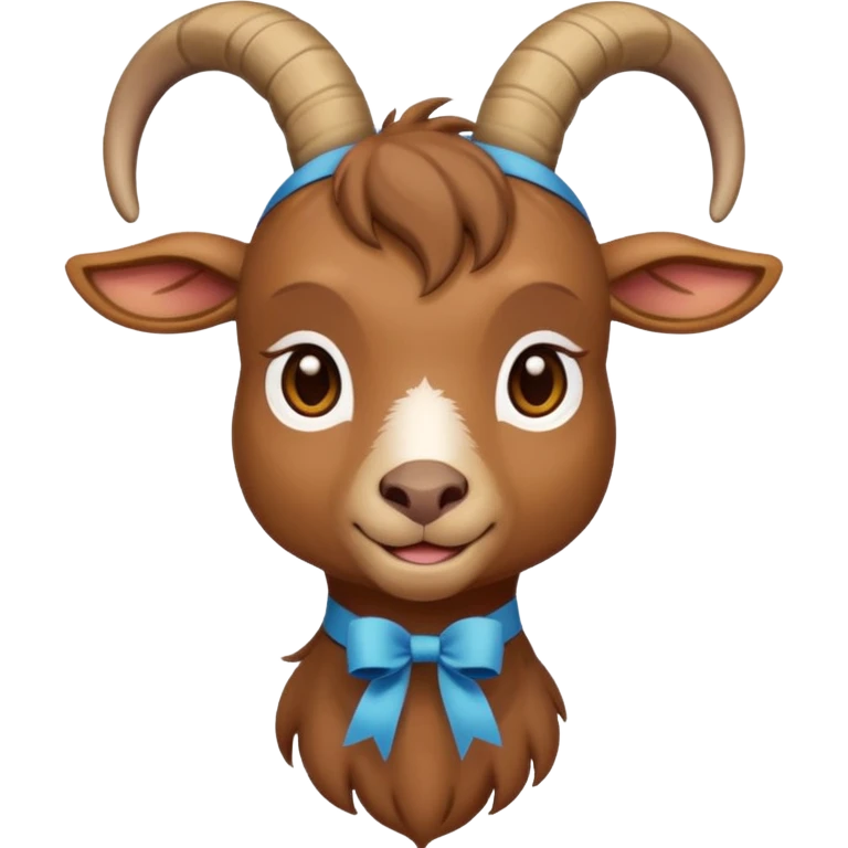 brown goat with ribbon pookie emoji