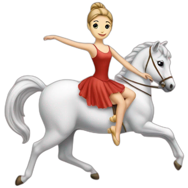 Une ballerine sur un cheval emoji