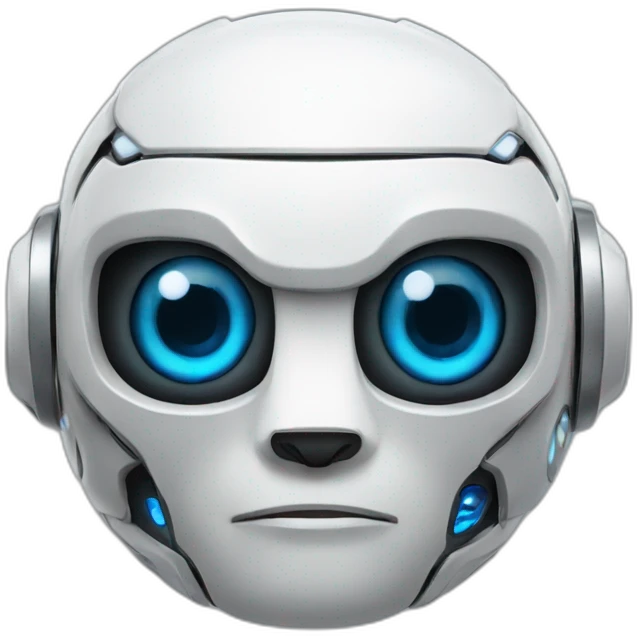 robot with alions eyes emoji