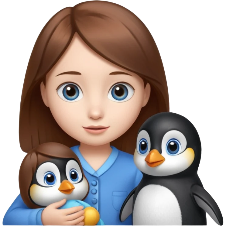 Savino the penguin,Moshi the doll and emoji