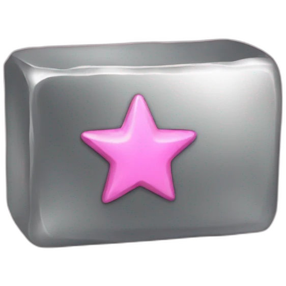 an ingot of iron with a pink star emoji