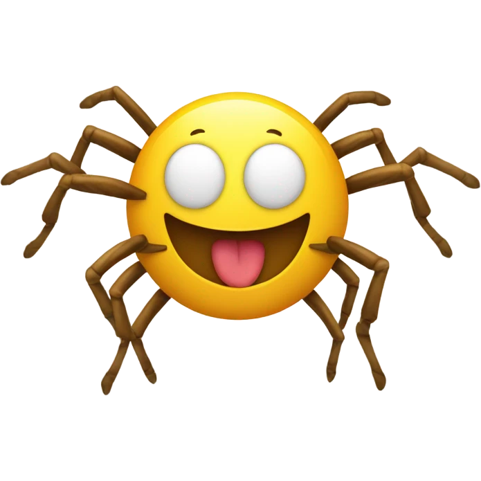 smiley face with spider legs  emoji