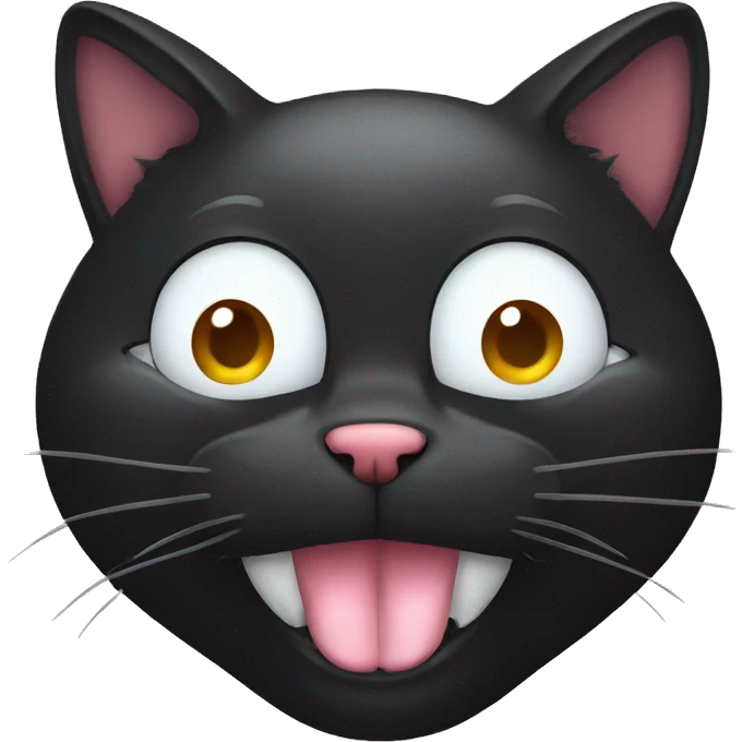Black cat licking its paws  emoji