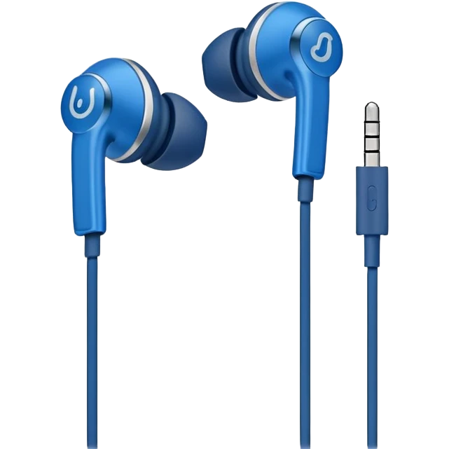 blue wired earbuds emoji