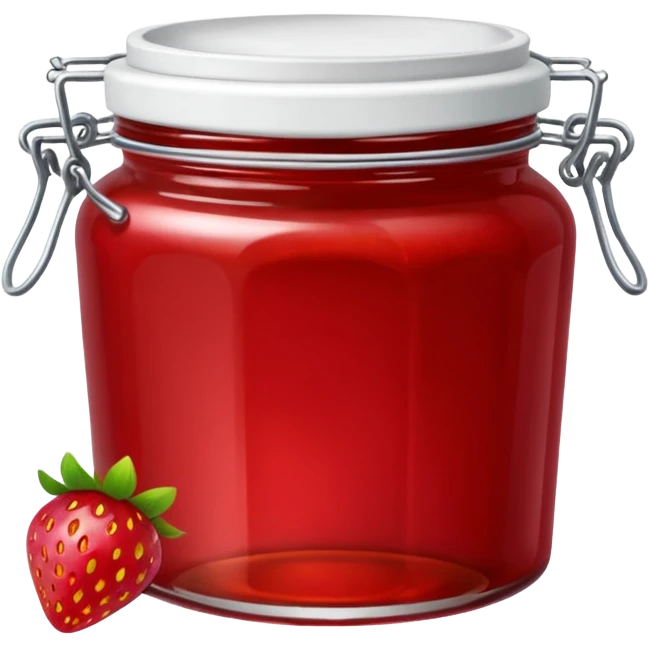Pot confiture fraise emoji