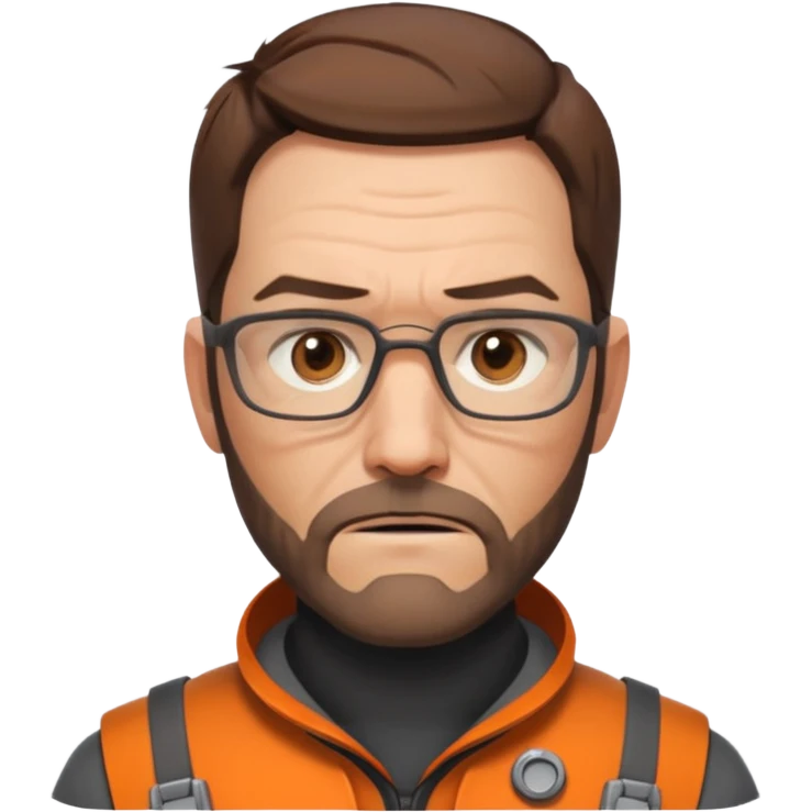 gordon freeman 100 100px without helmet emoji
