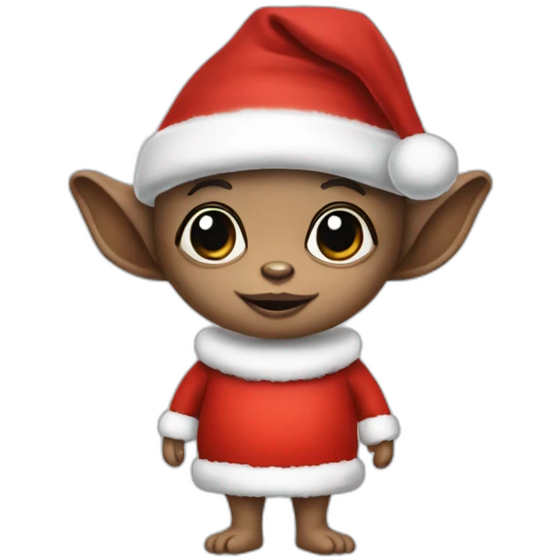 Cute E.T  dress like santa claus  emoji