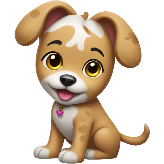 girl wearing a dog custome  emoji