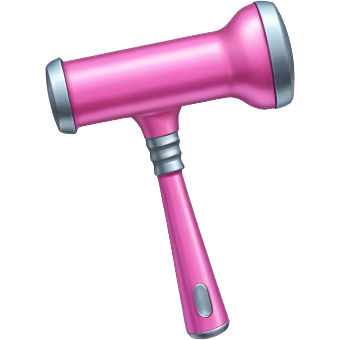 Pink big party hammer emoji