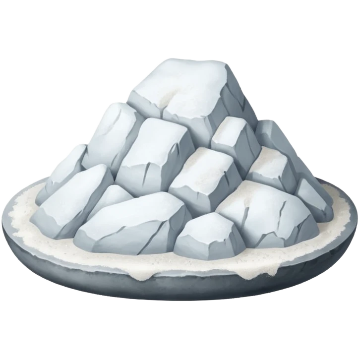 White rock with powder emoji