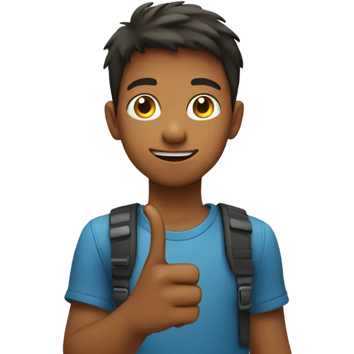 boy holding up 4 fingers on one hand emoji