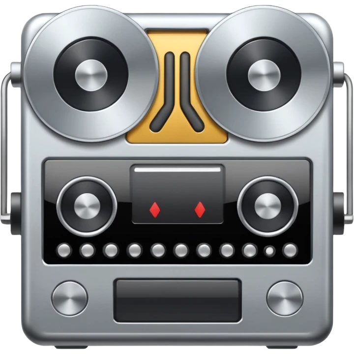 audio metallic silver chrome emoji