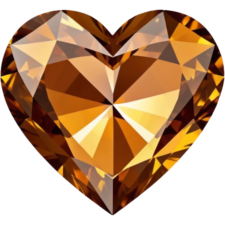 golden brown heart shaped diamond emoji