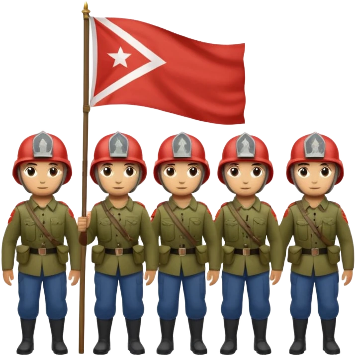 souldiers caryying flag emoji