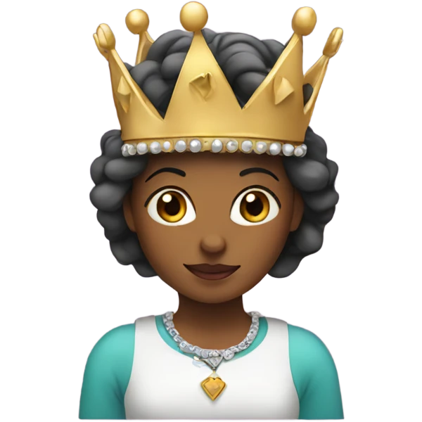 Girl with crown emoji