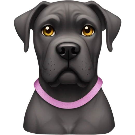 A Cane Corso with scars and band-aids. emoji
