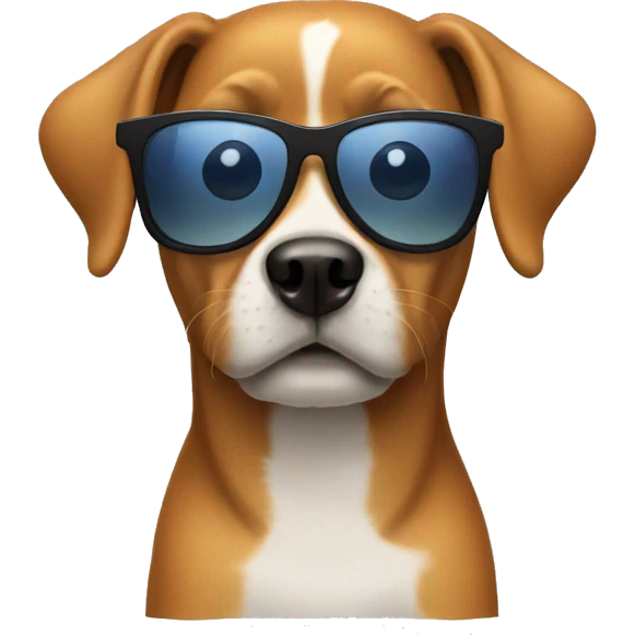 Dog with sunglasses emoji