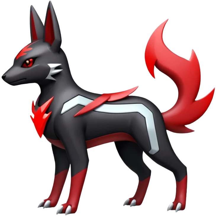 Futuristic Zangoose-Electrike-Umbreon-Houndoom-Genesect-Pokémon-Fakémon-hybrid-creature emoji