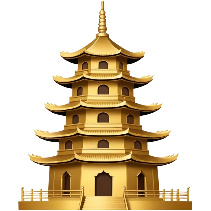 Simple iconic Chinese pagoda silhouette, minimal details, representative symbol emoji