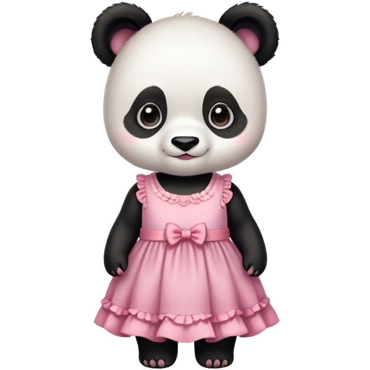 Baby Panda wearing dress emoji
