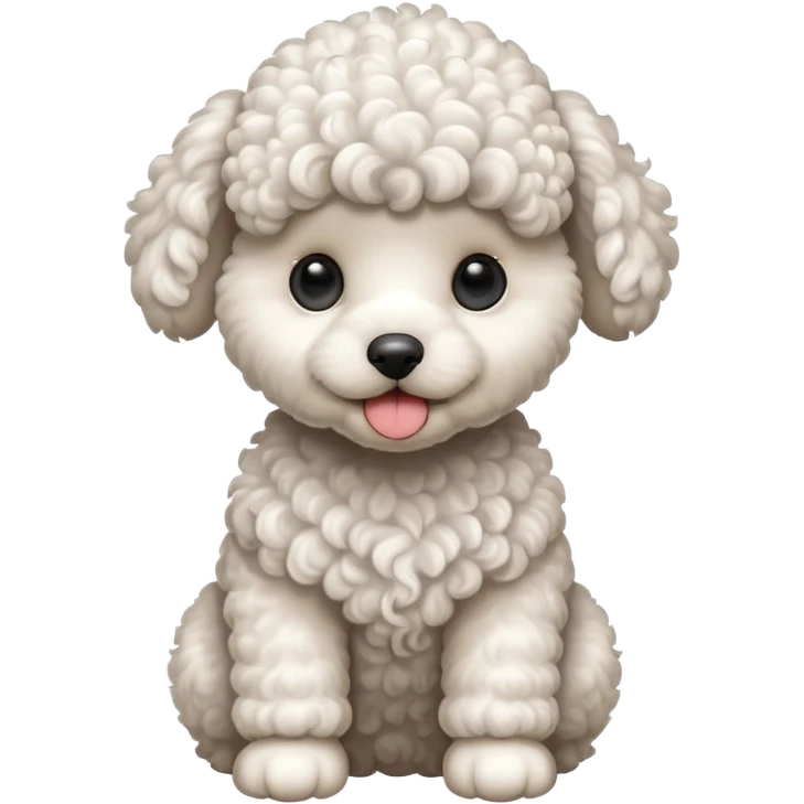 white poodle baby dog emoji