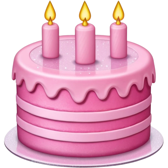 Glitter Pink Cake emoji