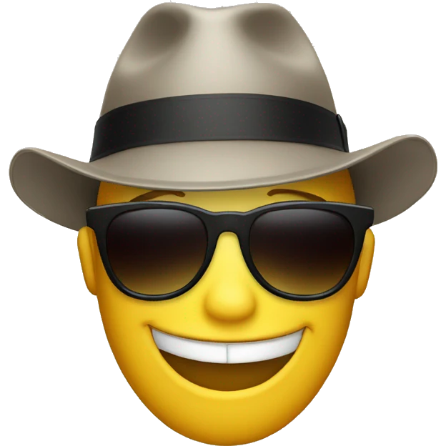 SMILE EMOJI, WITH SUNGLASSES AND AN GRATUATE HAT emoji