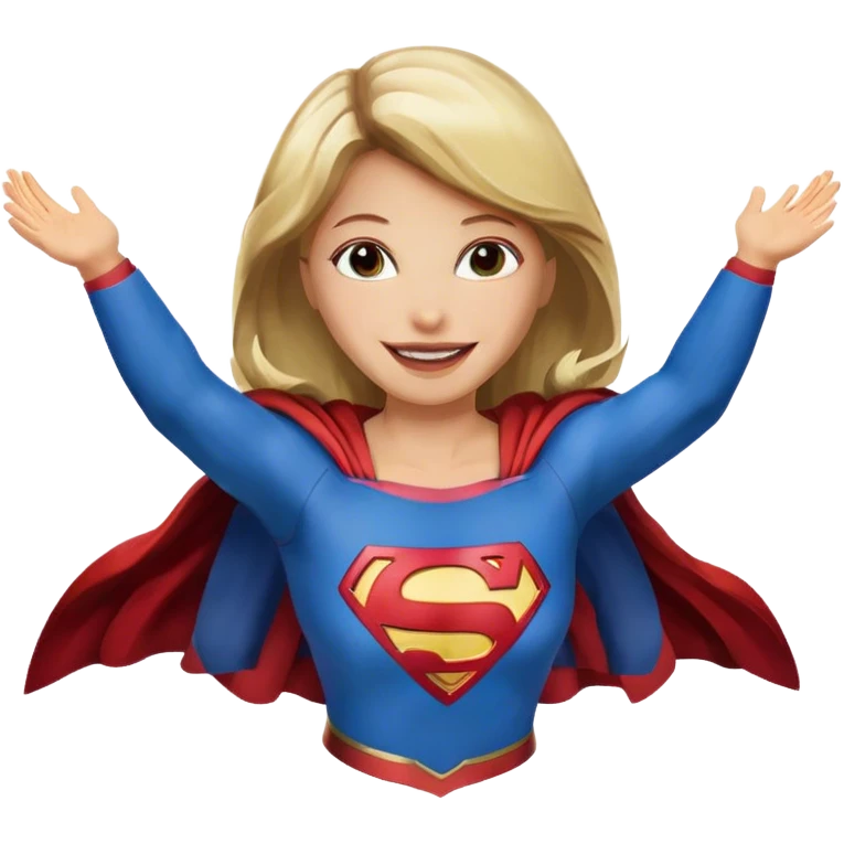 Supergirl fly in the sky face emoji