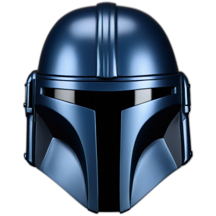 mandalorian helmet blue and black emoji