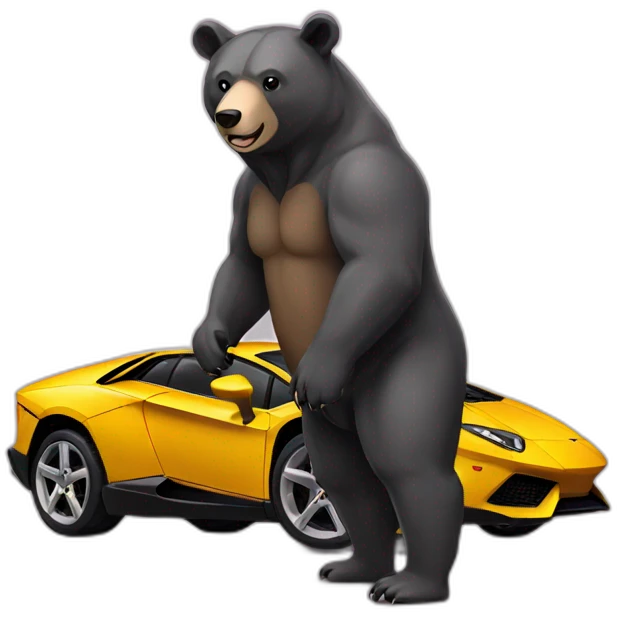 bear in lambo emoji