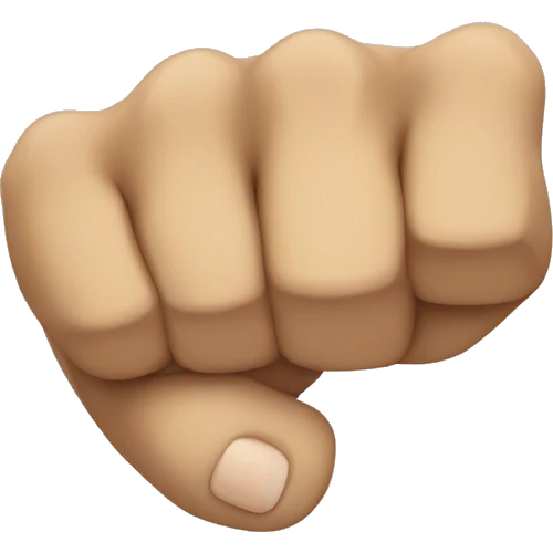 Fist but with forefinger up and curled emoji