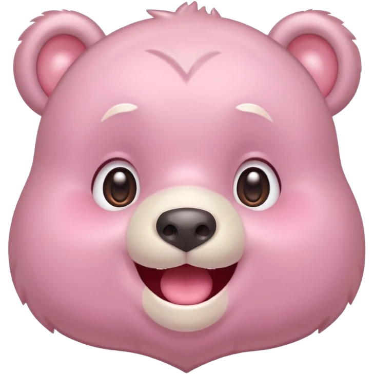 Beary  sparkling eyes, wide smile, rosy cheeks, joyful expression, pastel colors, soft lighting, kawaii anime style emoji