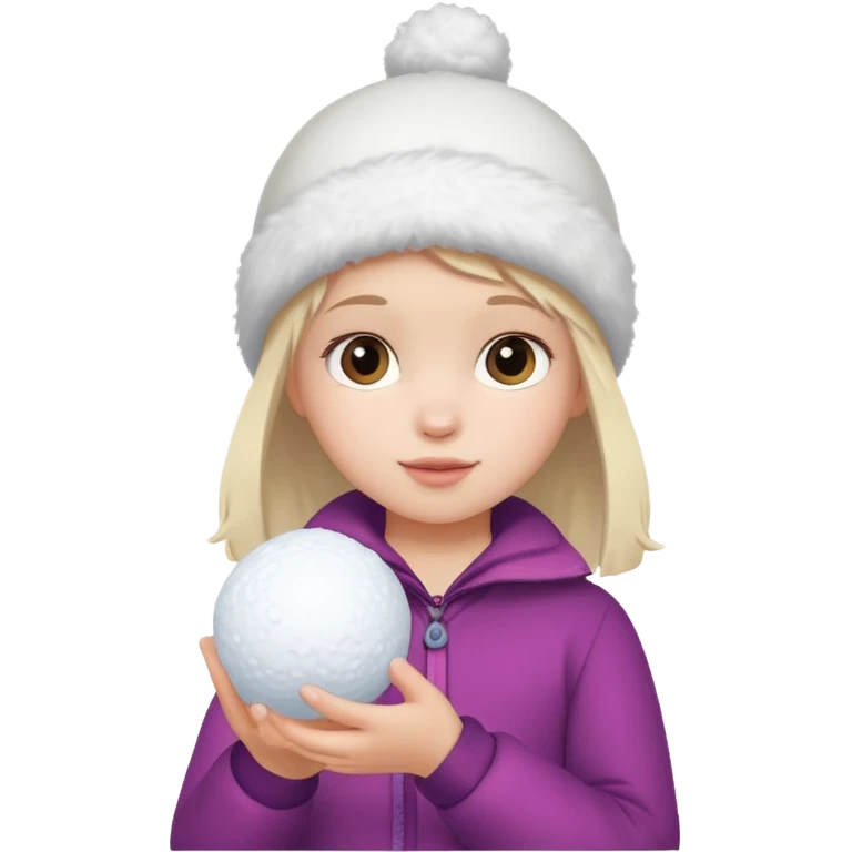 little girl with snowball











 emoji