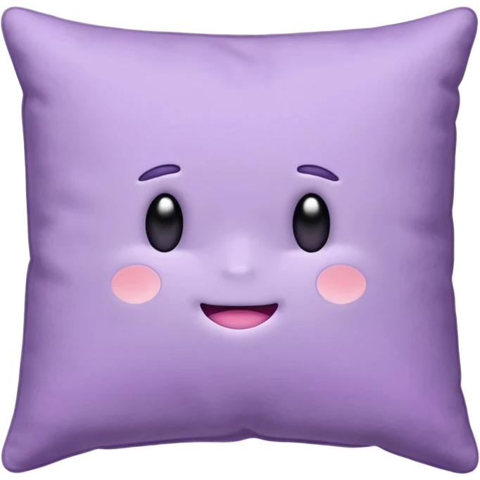 a hyperrealistic lilac-colored soft cushion-pillow  emoji