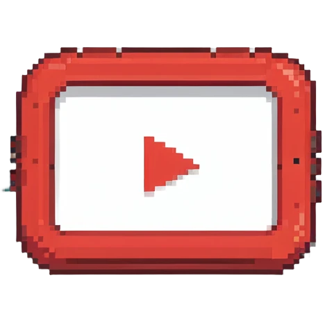 YouTube logo, red rectangle with rounded corners and white play button in the center emoji