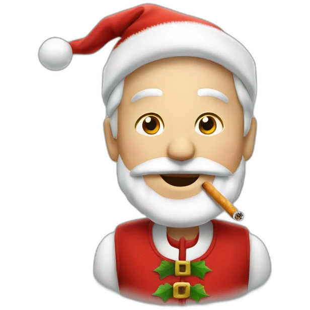 Père noël avec une cigarette emoji