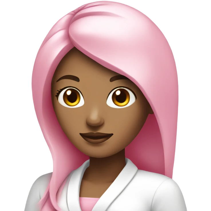 Pink and white spa woman emoji