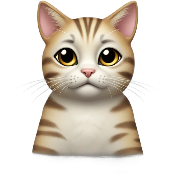 Cat thinking scratching chin emoji