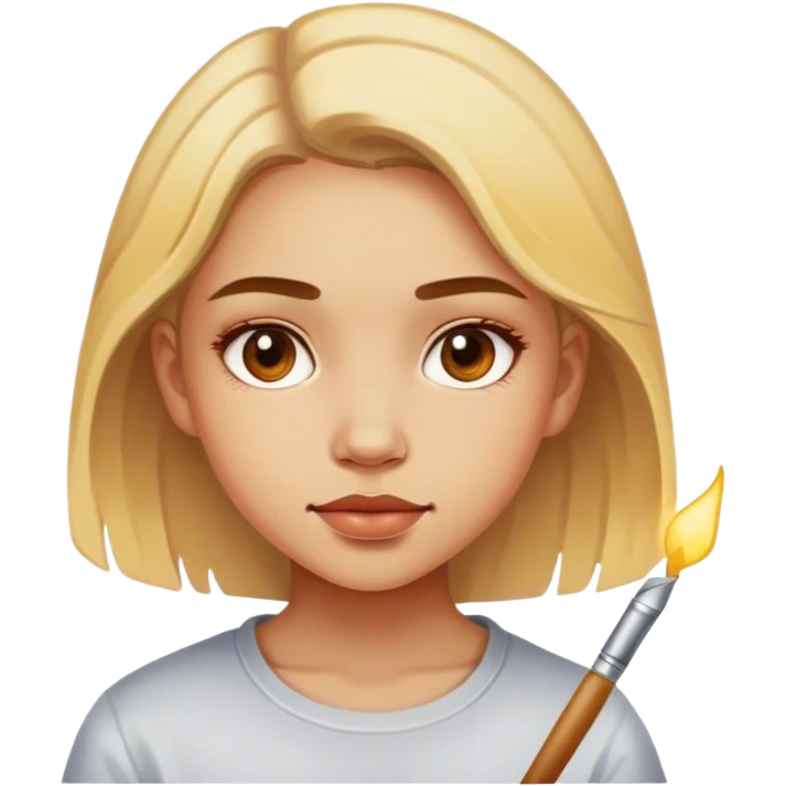 Girl paint art  emoji