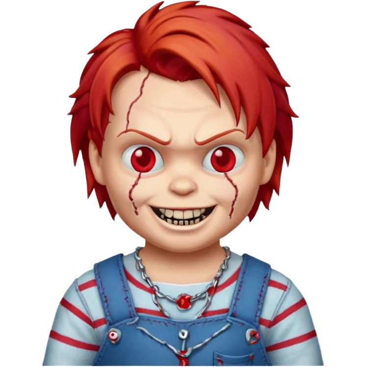 chucky horror icon neckless emoji