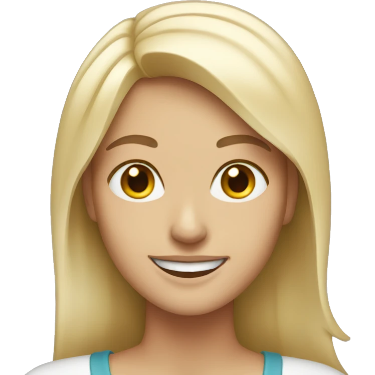 white woman smiling emoji
